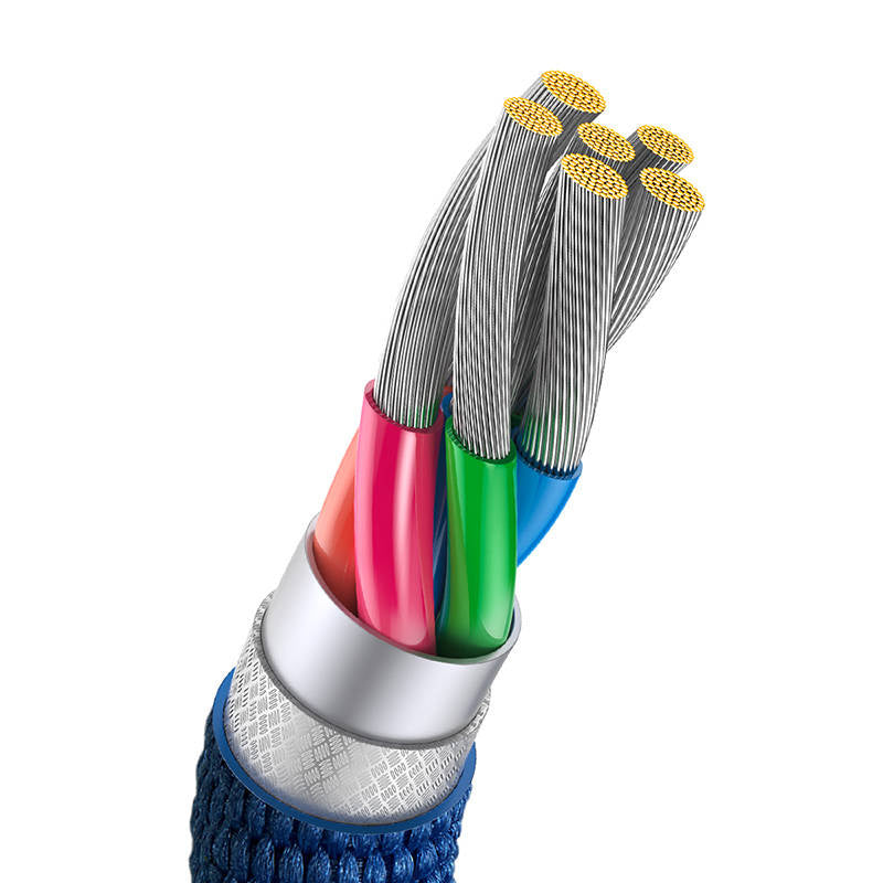 Baseus Crystal Shine kabel USB til USB-C, 100W, 2m (blå)