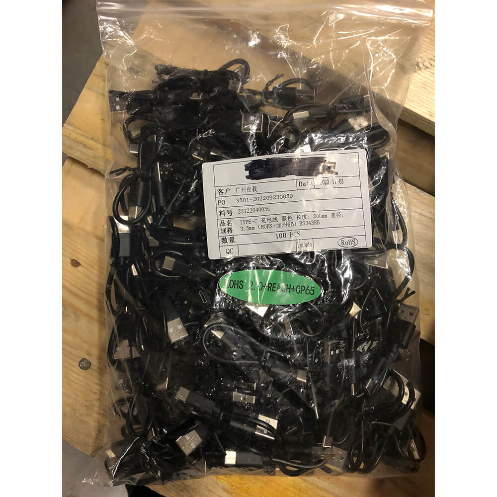 Happy Plugs Cable Usb C 0,2m Black (Usb A To C)