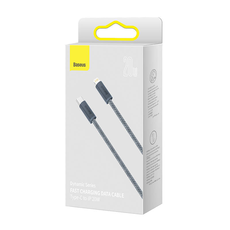 Baseus Dynamic Series kabel USB-C til Lightning, 20W, 2m (grå)