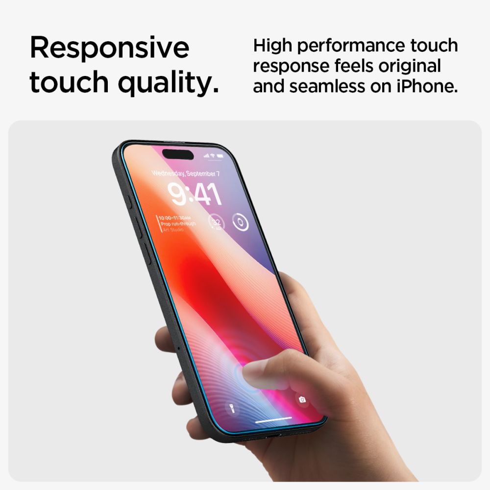 Hærdet Glas Spigen Glas.Tr ”Ez Fit” Iphone 15 / 16 Clear