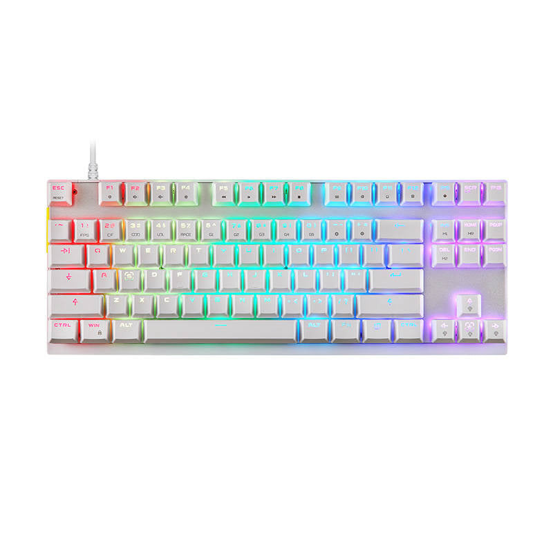 Mekanisk spil-tastatur Motospeed K82 RGB (hvid)