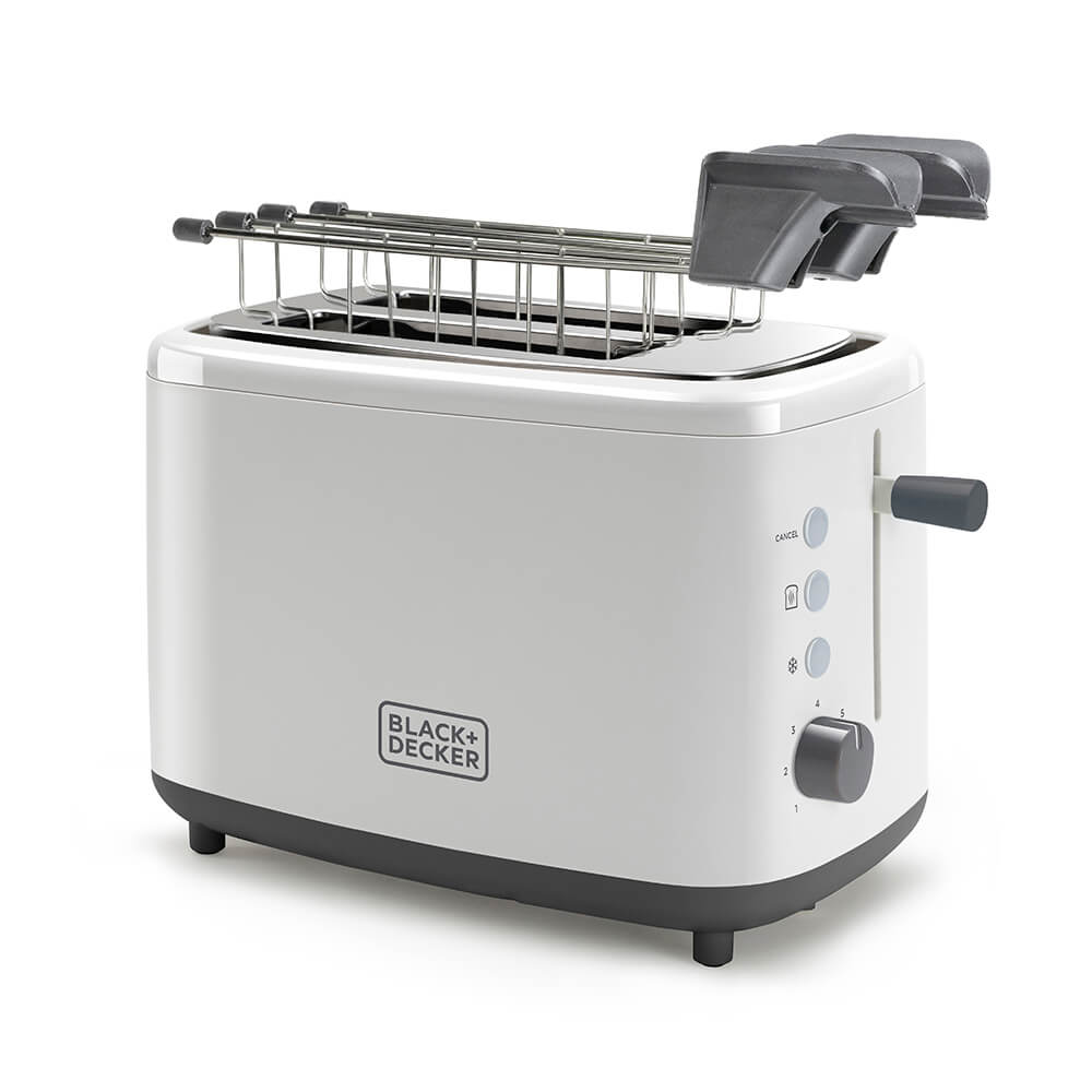 Black+Decker Brødrister 2 Slice Hvid