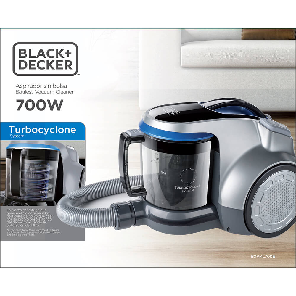 Black+Decker Støvsuger Bagless Hvid