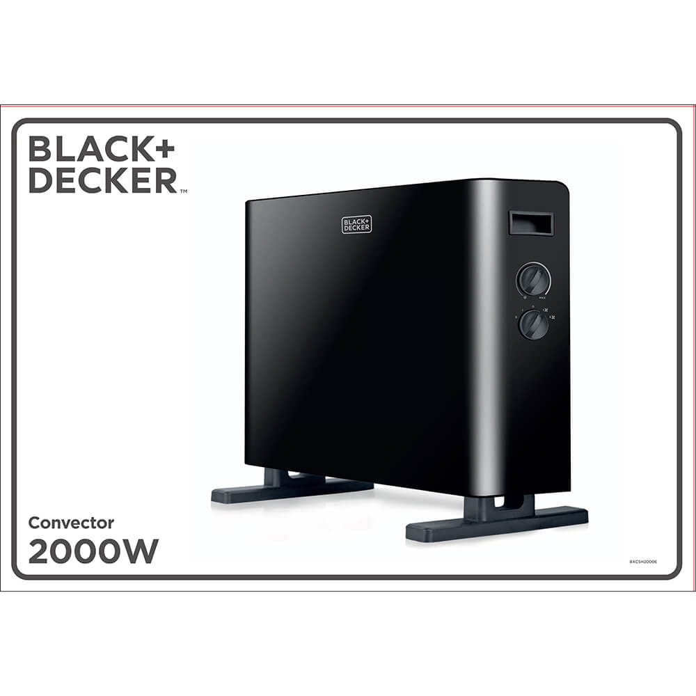 Black+Decker Convector Heater 2000 W Black