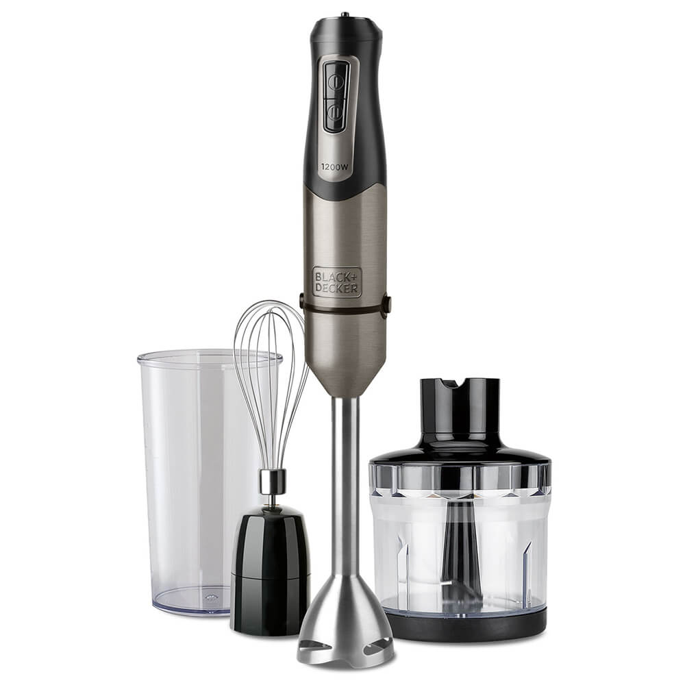 Black+Decker Hand Blender Set 1200 W Brushed