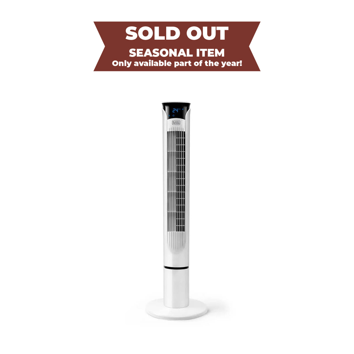 Black+Decker Tower Fan White 102cm