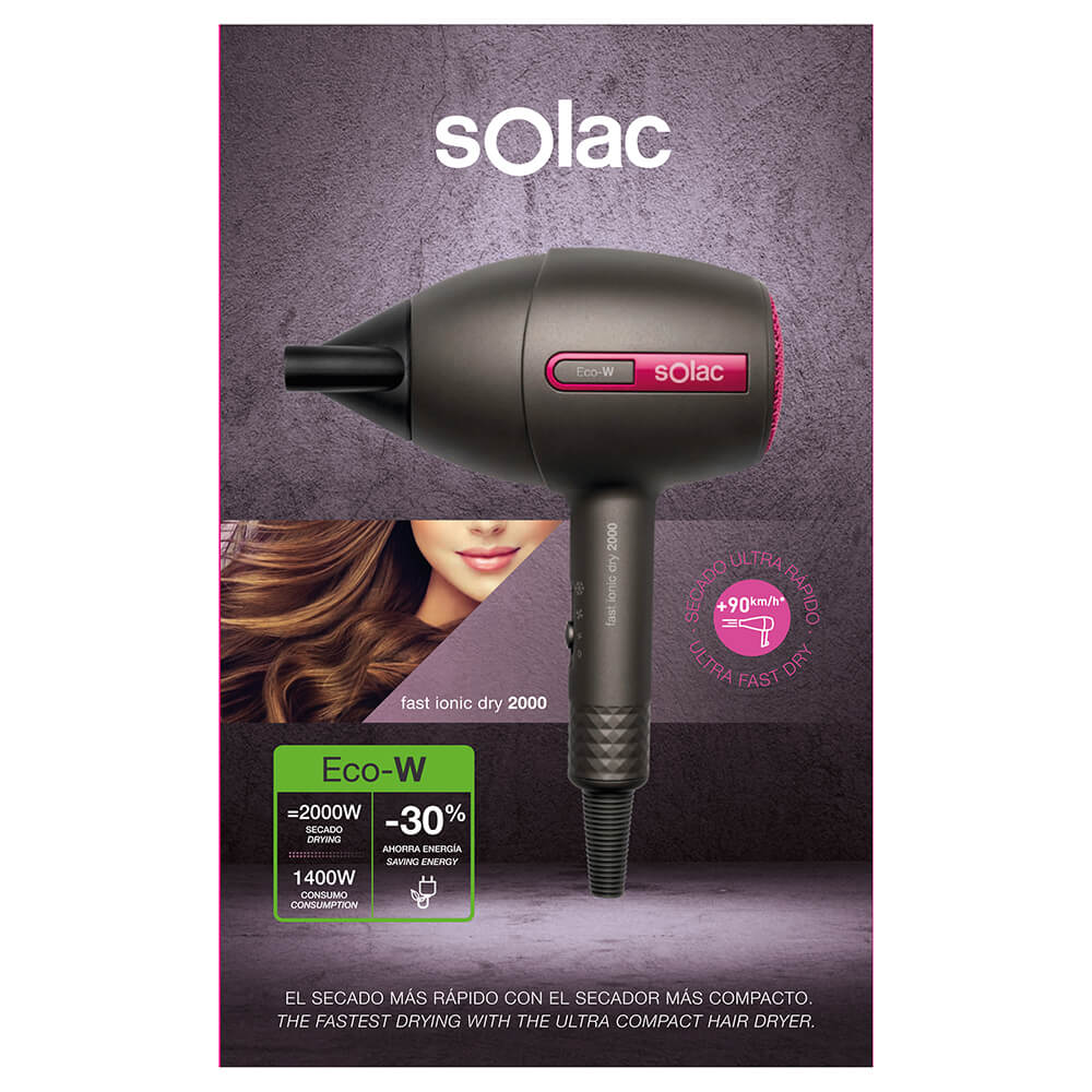 Solac Hair Dryer Fast Ionic Dry 2000