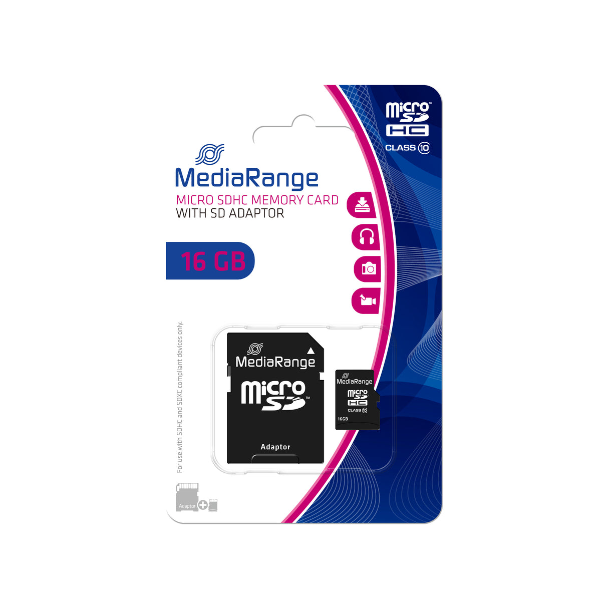 MediaRange MR958 hukommelseskort 16 GB MicroSDHC Klasse 10