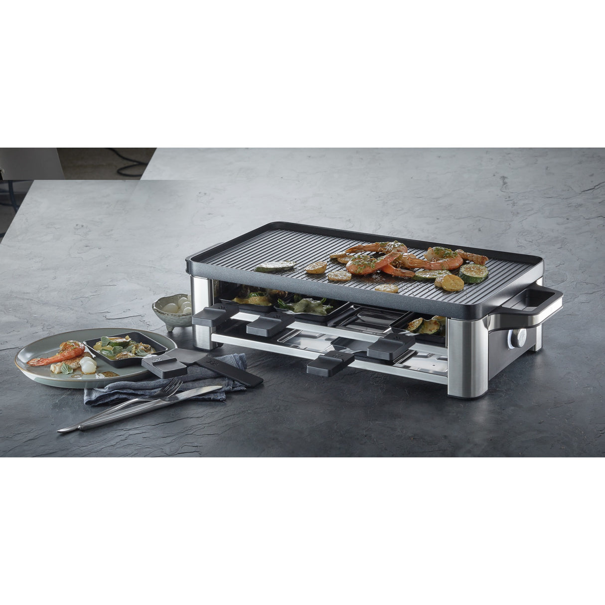 WMF Lono 0415040011 raclette grill 8 person(er) 1500 W Sort, Krom