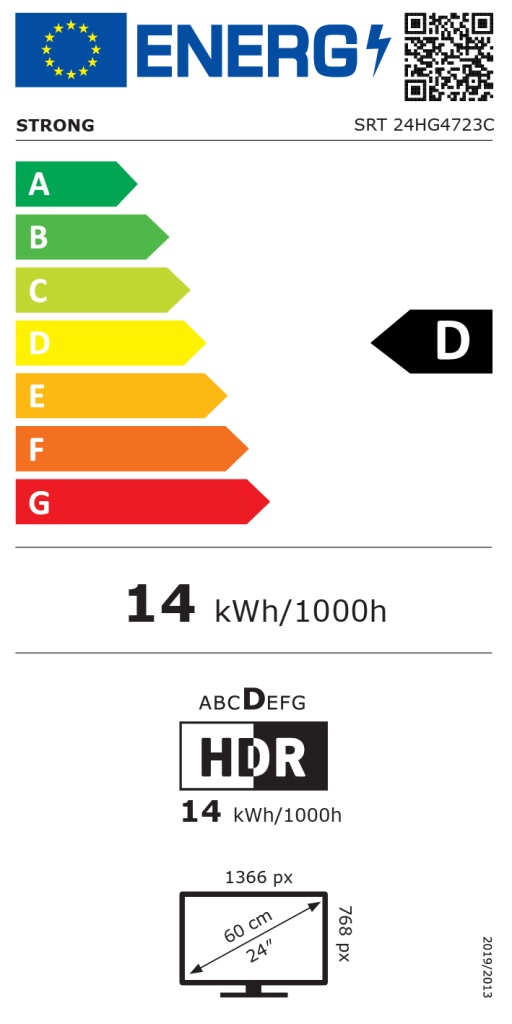 Strong 24" HD Google TV m/12v adapter