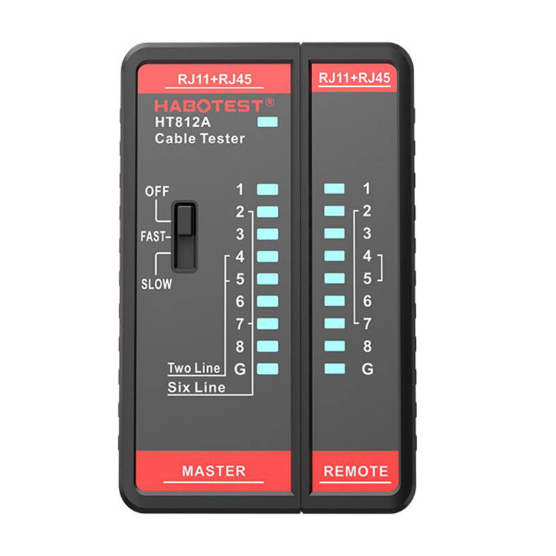 Netkabeltester Habotest HT812A RJ45/RJ14/RJ12/RJ9