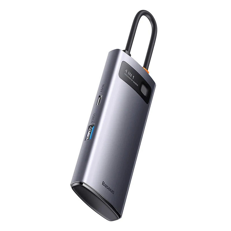 Hub 4in1 Baseus Metal Gleam Series, USB-C til 4x USB 3.0