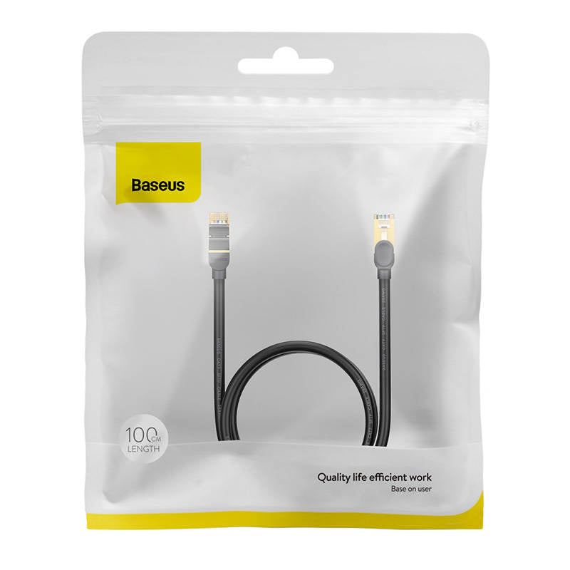 Baseus Ethernet RJ45, 10Gbps, 1m netværkskabel (sort)