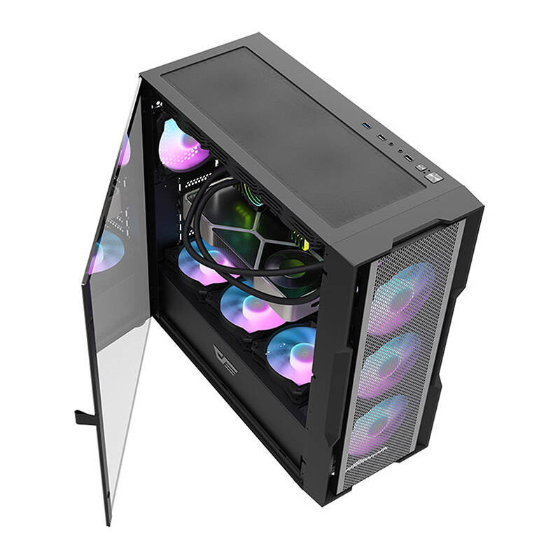 Darkflash DK431 Mesh computer case (sort) + 4 ARGB fans