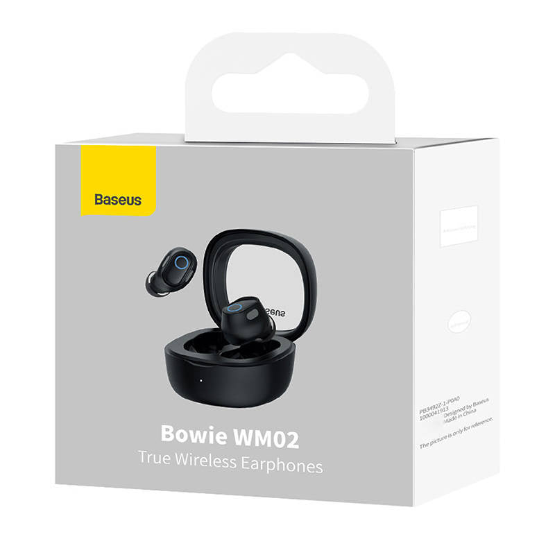 Trådløse hovedtelefoner Baseus Bowie WM02 TWS, Bluetooth 5.0 (sort)