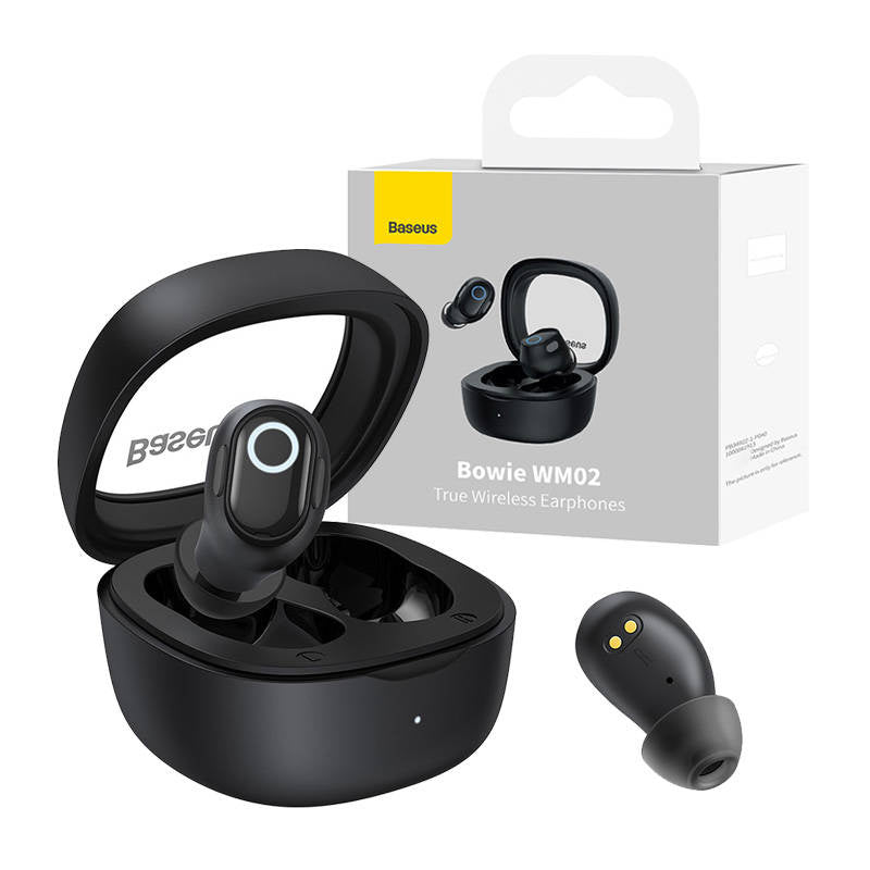 Trådløse hovedtelefoner Baseus Bowie WM02 TWS, Bluetooth 5.0 (sort)