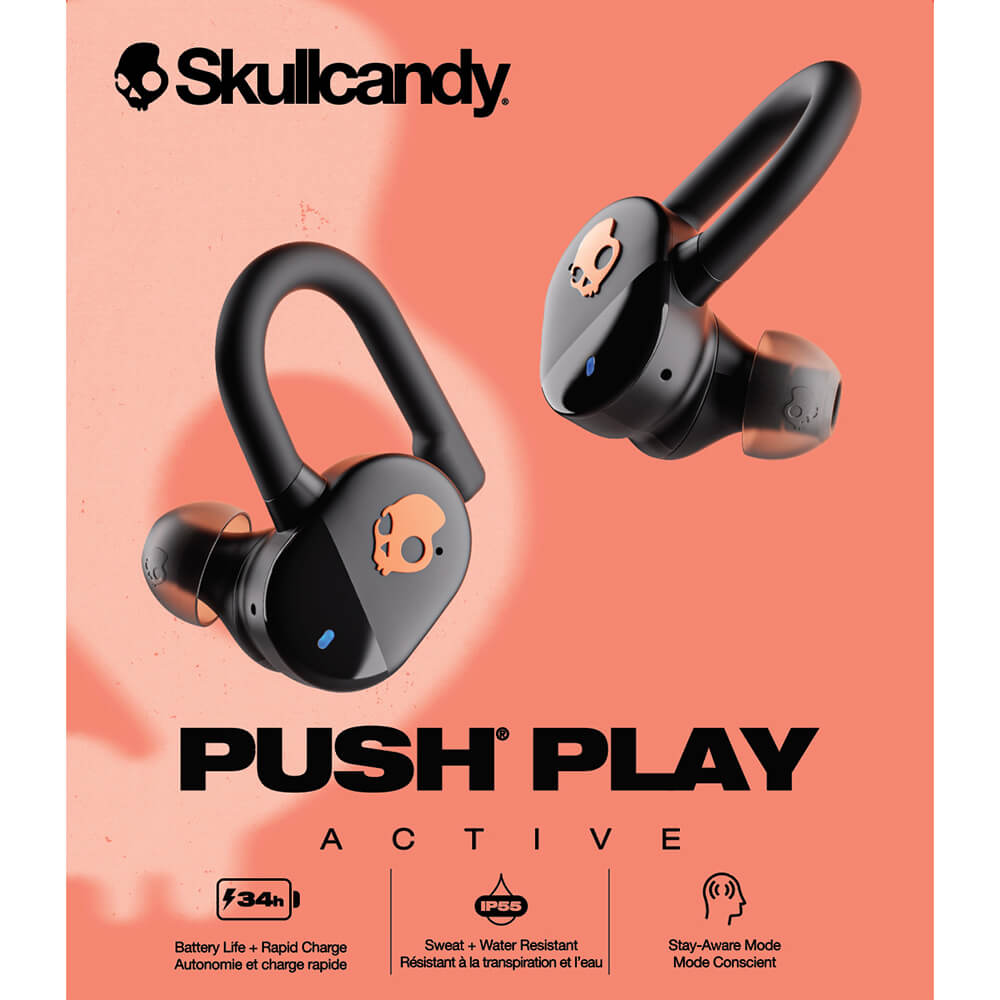 Skullcandy Headphone Push Play Tws In Ear Svart/Orange