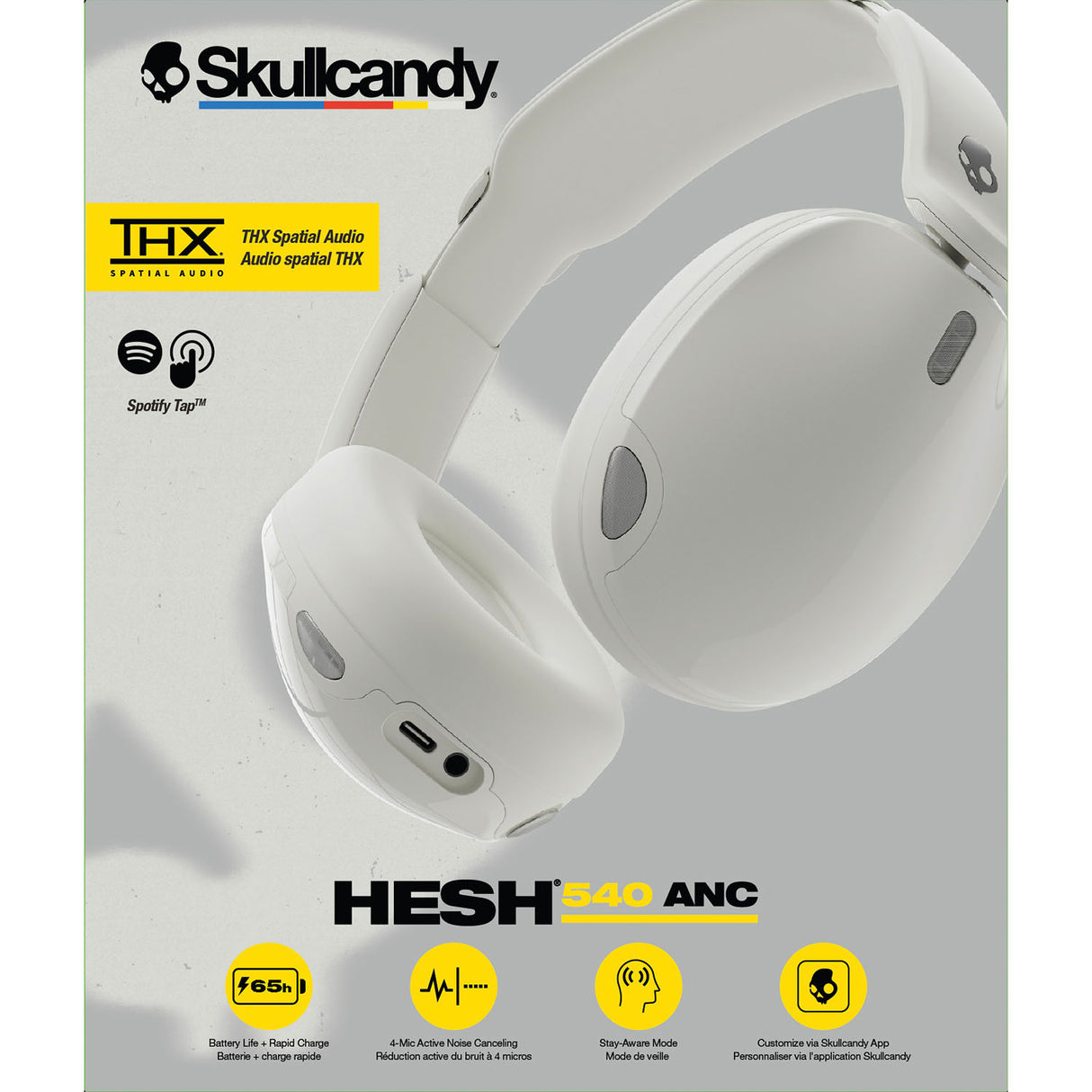 Skullcandy Headphone Hesh 540 Over Ear Anc Bone White