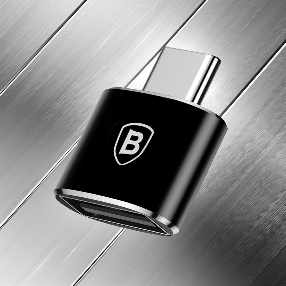 Baseus Mini USB-A to USB-C OTG Adapter - Black
