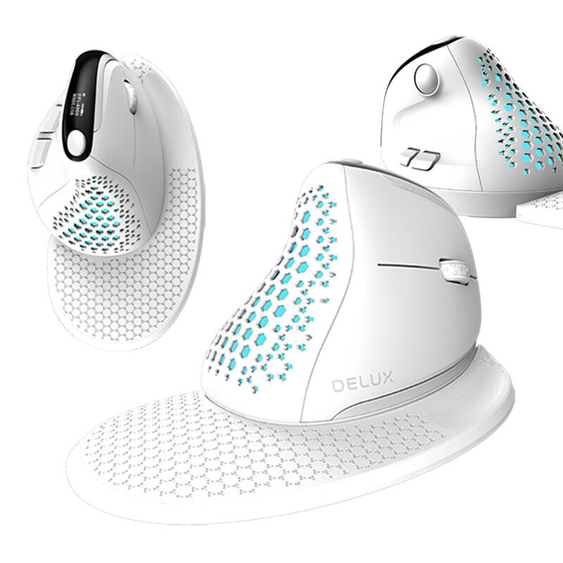 Delux M618XSD trådløs vertikal mus