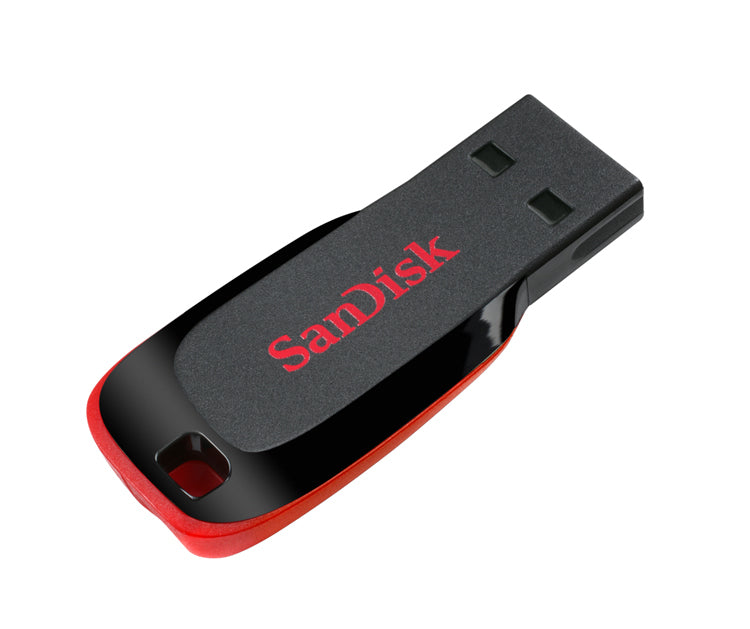 SanDisk Cruzer Blade USB-nøgle 128 GB USB Type-A 2.0 Sort, Rød