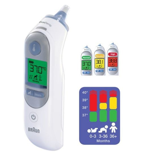 Braun ThermoScan 7 IRT6520 Age Precision Termometer Grå Hvid