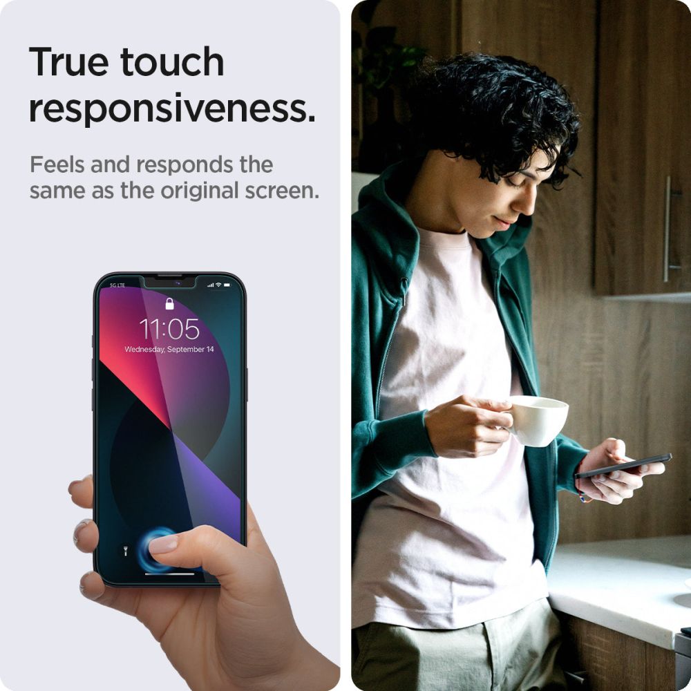 Hærdet Glas Spigen Glas.Tr ”Ez Fit” 2 Pack Iphone 13 / 13 Pro / 14 / 16 E / 17 E Clear