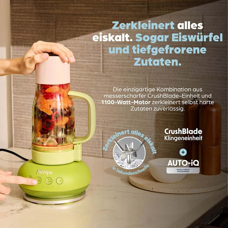 Ninja BlendBoss 0,71 L Bærbar blender 1100 W Blå, Sort