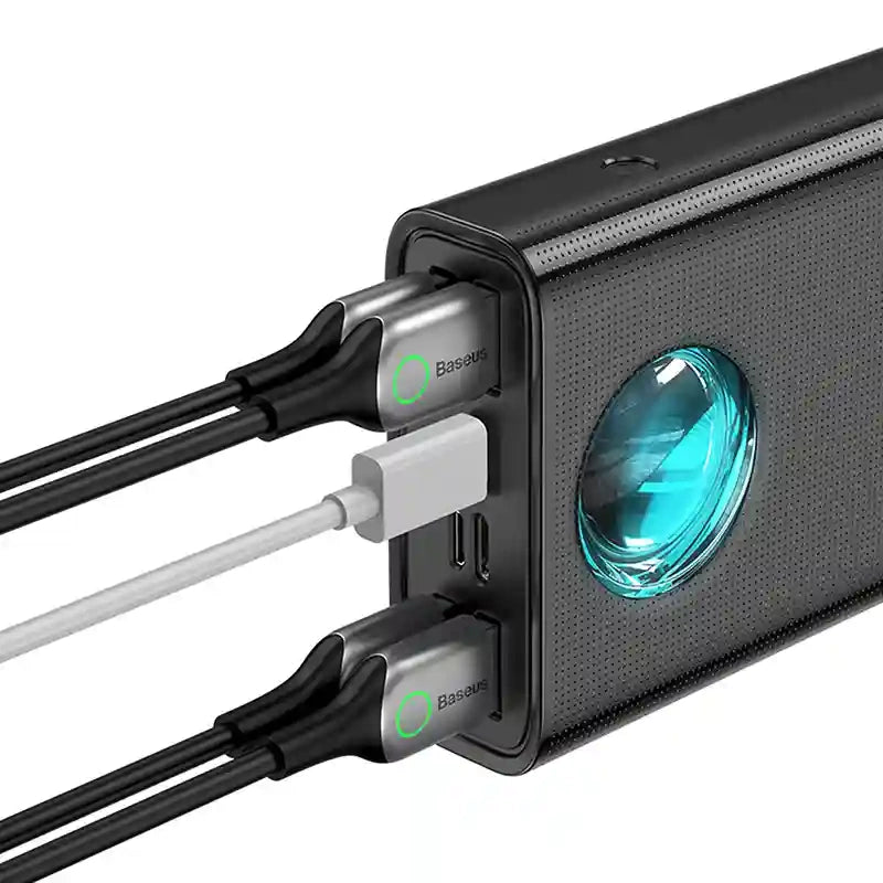 Powerbank Baseus Amblight 30000mAh, 4xUSB, USB-C, 65W (sort)
