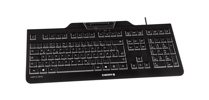 CHERRY KC 1000 SC tastatur Kontor USB Nordisk Sort
