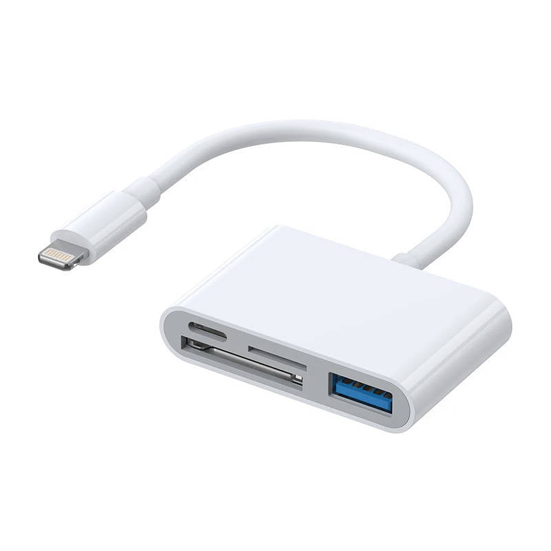 Lightning til USB OTG-adapter Joyroom S-H142 SD-kortlæser, microSD (hvid)