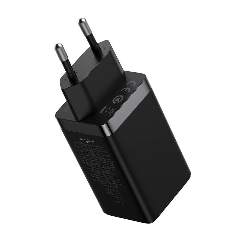 Væglader Baseus GaN5 Pro 2xUSB-C + USB, 65W (sort)