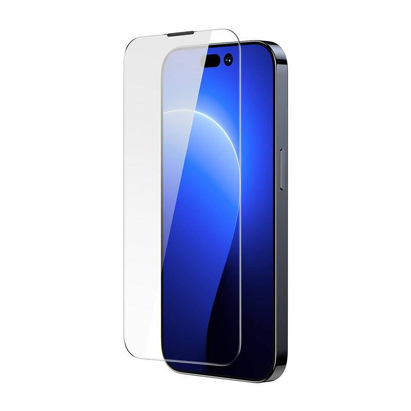 Baseus Crystal temperet glas støvsikker 0,3 mm til iPhone 14 Pro (2 stykker)