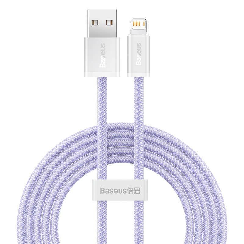 USB-kabel til Lightning Baseus Dynamic 2-serie, 2,4 A, 2 m (lila)