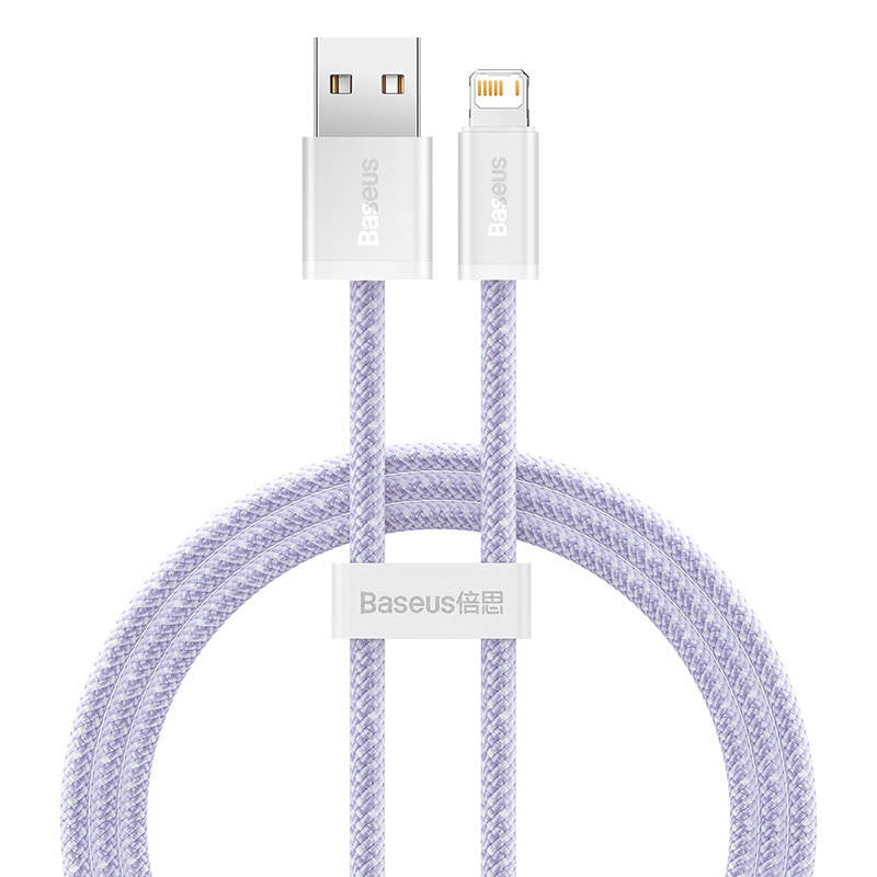 USB-kabel til Lightning Baseus Dynamic 2-serie, 2,4 A, 1 m (lila)