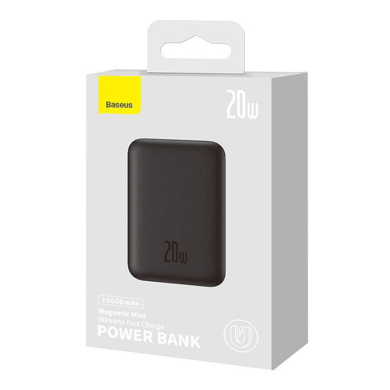Powerbank Baseus Magnetic Mini 10000mAh, USB-C 20W MagSafe (sort)
