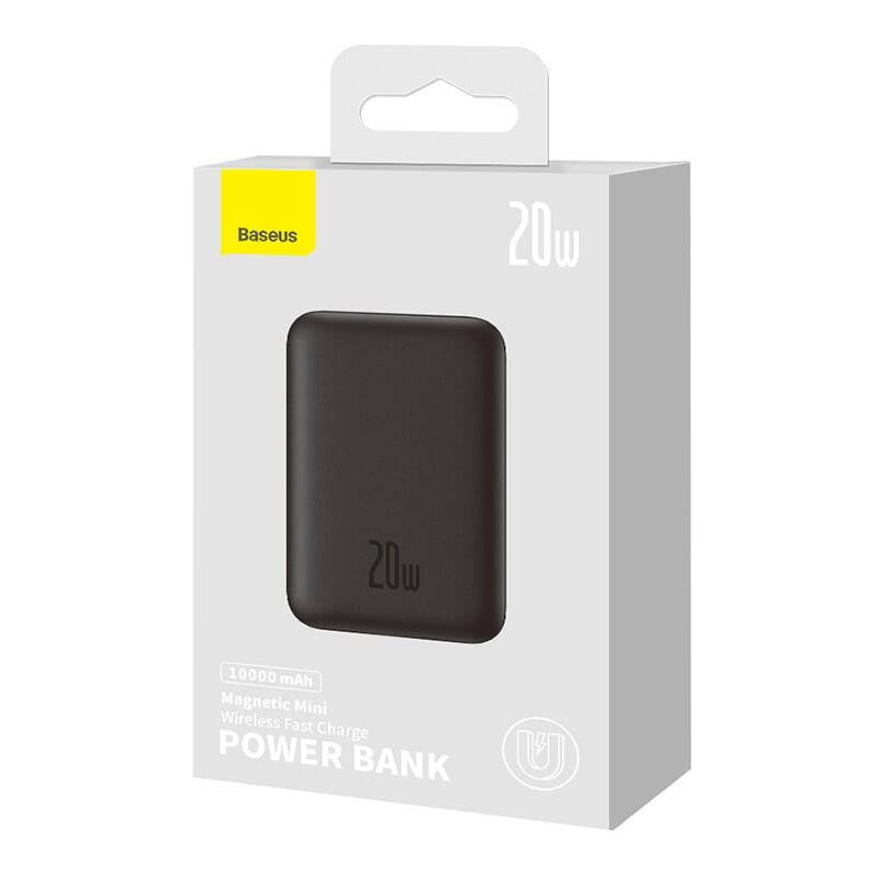Powerbank Baseus Magnetic Mini 10000mAh, USB-C 20W MagSafe (sort)
