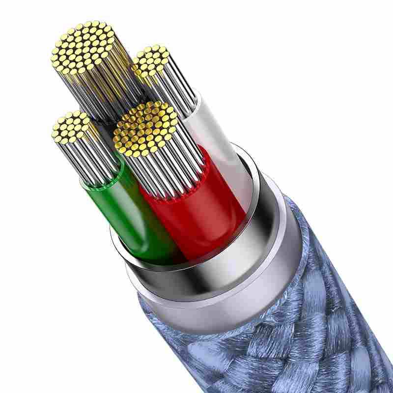 3in1 USB-kabel Baseus StarSpeed Series, USB-C + Micro + Lightning 3,5A, 1,2m (blå)