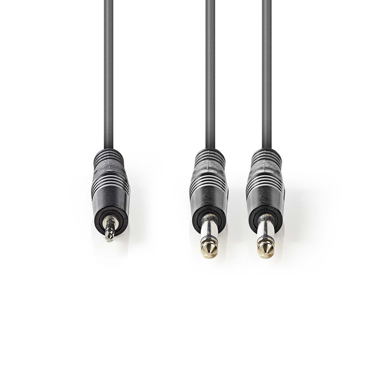 Nedis COTH23200GY15 lydkabel 1,5 m 2 x 6.35mm 3.5mm Grå