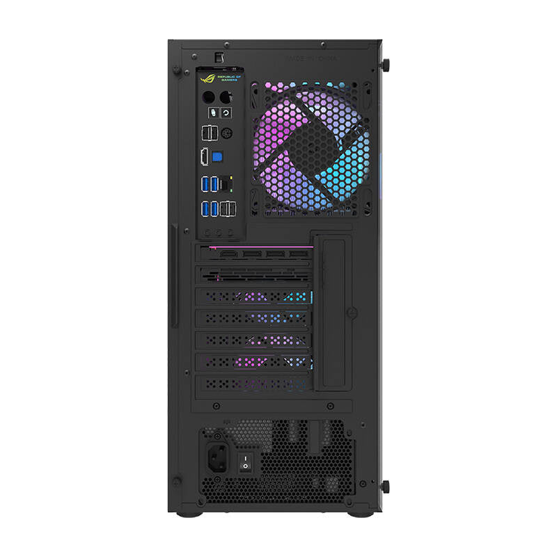 Darkflash DK351 computerkasse (sort) + 4 RGB-ventilatorer