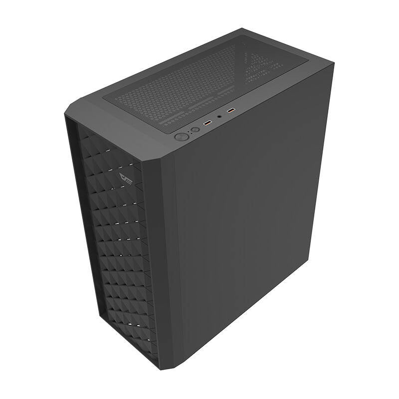 Darkflash DK351 computerkasse (sort) + 4 RGB-ventilatorer