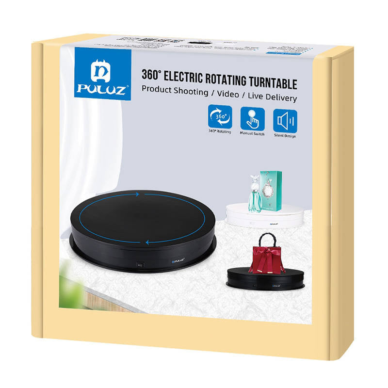 Elektrisk Roterende Turntable Display Puluz 30cm USB (sort)