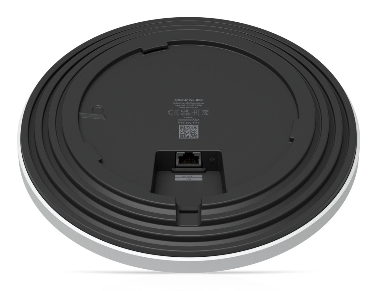 UBIQUITI U7 PRO XGS CEILING-MOUNTED 8-STREAM WIFI 7 AP WITH DEDICATED SPECTRAL SCANNING RADIO AND 10/5/2.5/1 GBE SUPPORT