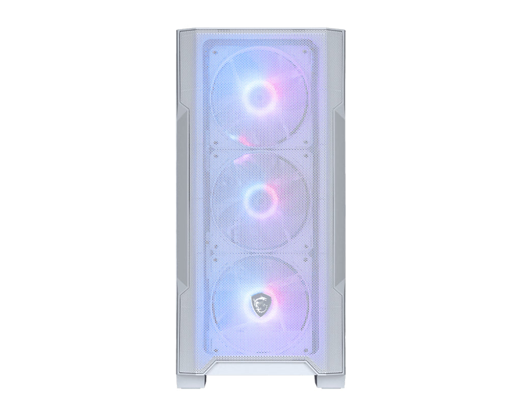 MSI MAG FORGE M100R Midi Tower Transparent, Hvid