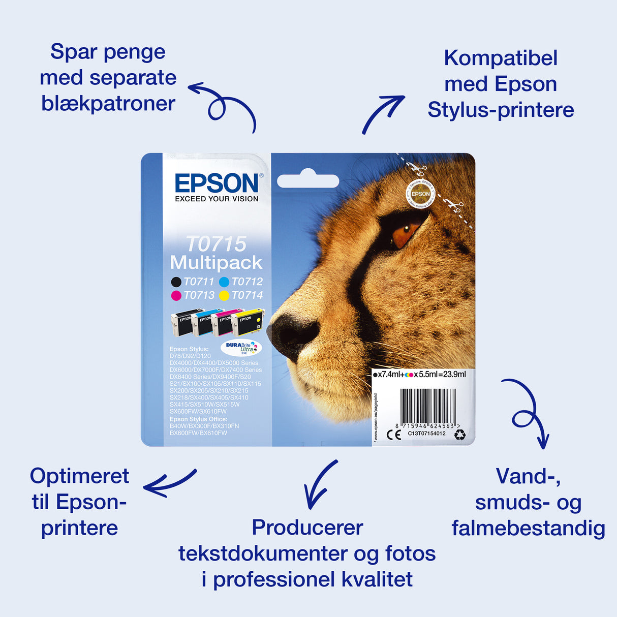 Epson Multipack 4-colours T0715 DURABrite Ultra Ink