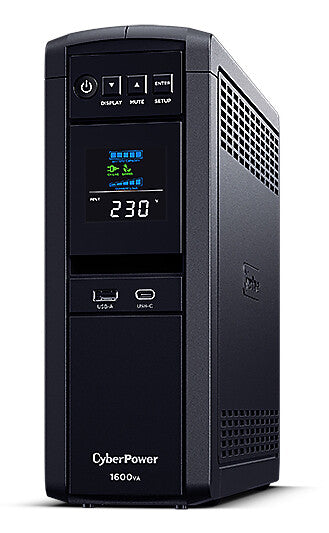 CyberPower CP1600EPFCLCD uninterruptible power supply (UPS) Line-Interactive 1.6 kVA 1000 W 6 AC outlet(s)