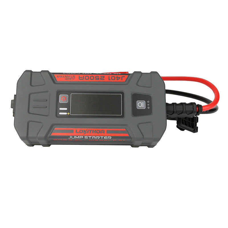 Lokithor J401 Jump Starter / Booster 2500A + Powerbank 20000mAh + lommelygte 4-i-1-enhed