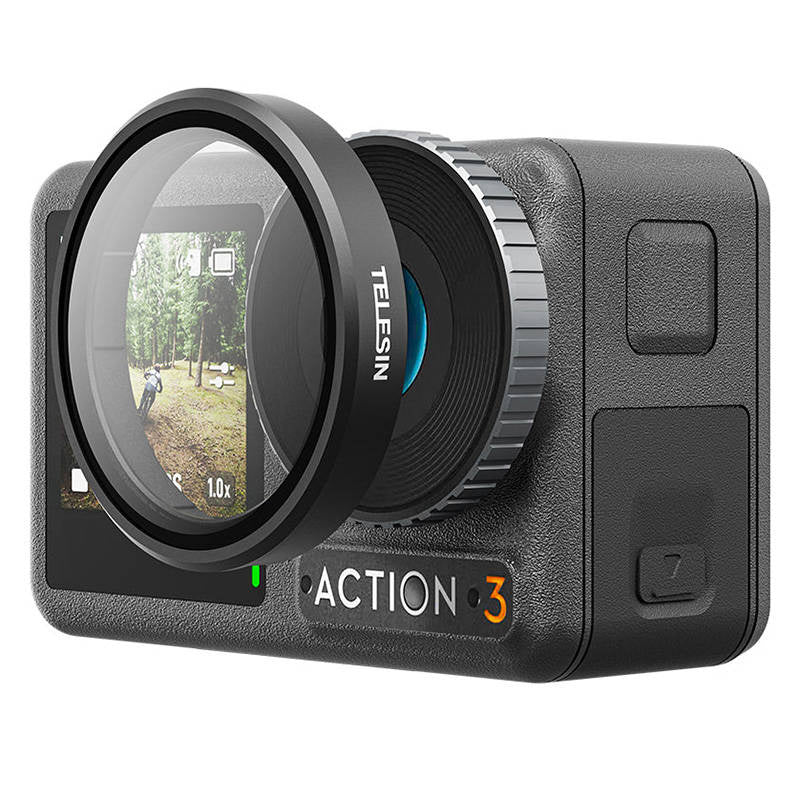 Sæt af 4 TELESIN CPL/ND8/ND16/ND32 filtre til DJI Osmo Action 3 / 4 / 5