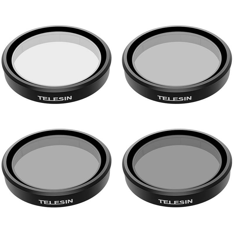 Sæt af 4 TELESIN CPL/ND8/ND16/ND32 filtre til DJI Osmo Action 3 / 4 / 5