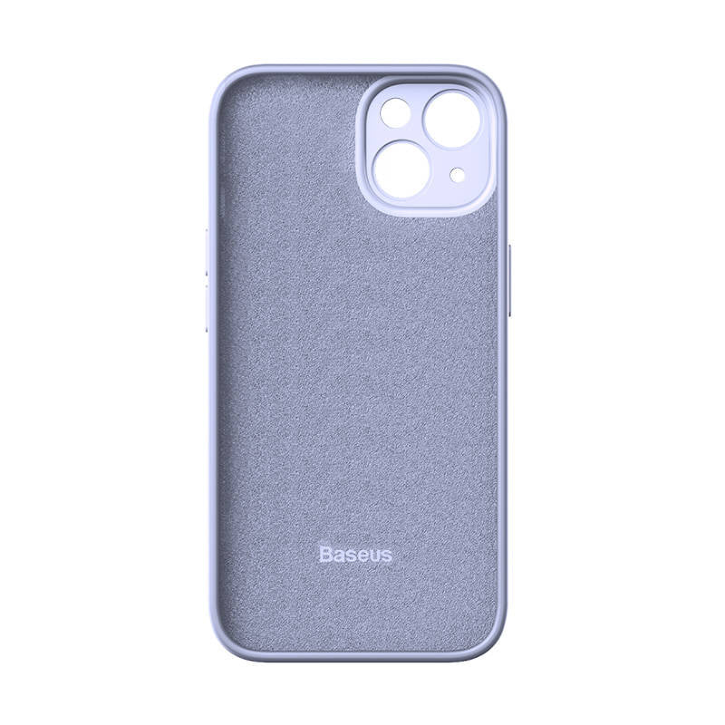 Baseus flydende silica gel case til iPhone 14 Plus (lavendel) + hærdet glas + rengøring kit